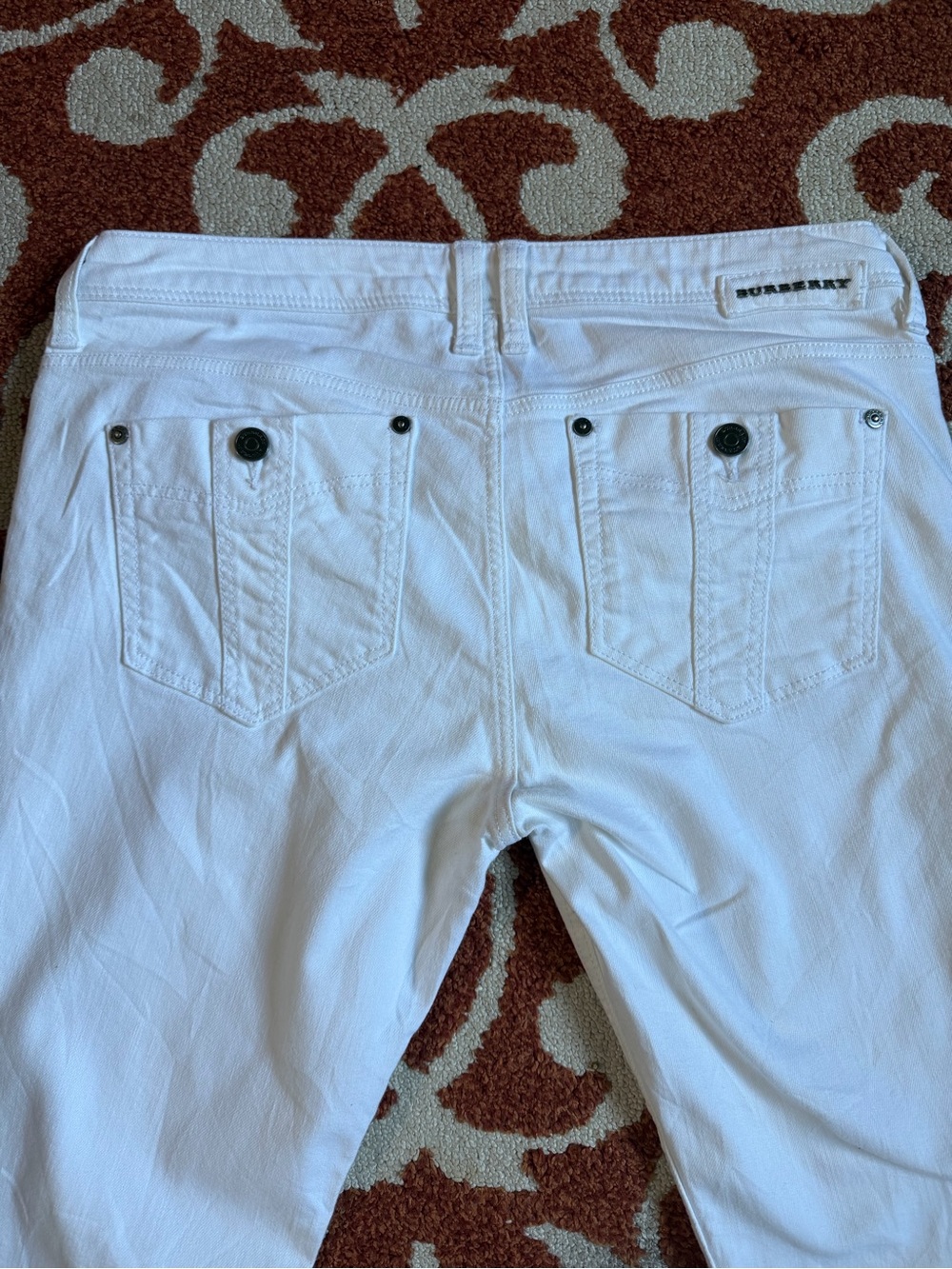 Burberry Brit Buckingham White Skinny Leg Jeans 30 - Picture 3 of 5